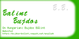 balint bujdos business card